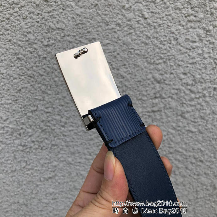 路易威登LV M9926T 新版METROPOLE腰帶 飾有圓形斜體LV logo壓紋 男士腰帶  xfp1373